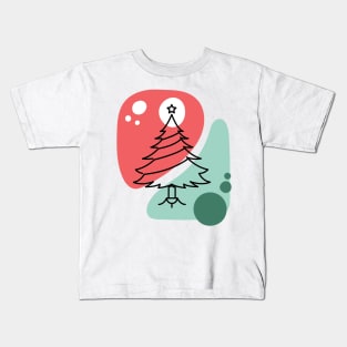 Abstract Christmas Tree Kids T-Shirt